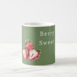 Olive Green Strawberries Berry Sweet Coffee Mug