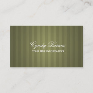 Olive Green Stripe Business Card