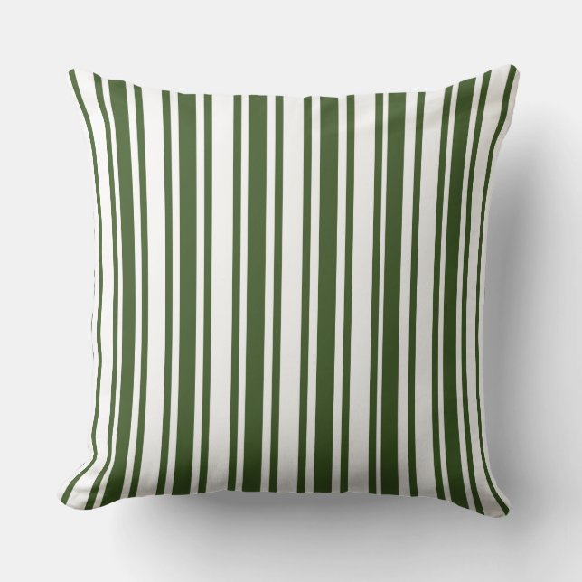 Olive Green Stripe/Chevron Pillow (Front)