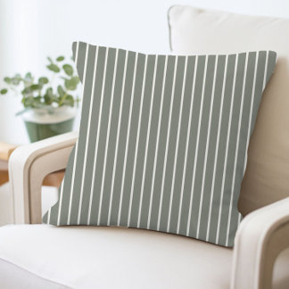 Olive Green Stripe Cushion