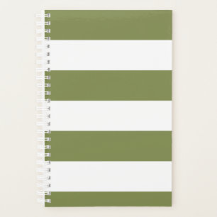 Olive Green Stripe Planner