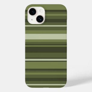 Olive green stripes Case-Mate iPhone 14 case