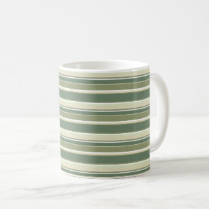 Olive green stripes coffee mug