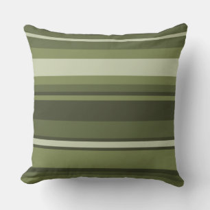 Olive green stripes cushion