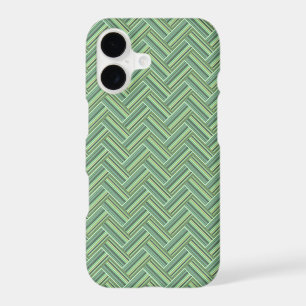 Olive green stripes double weave