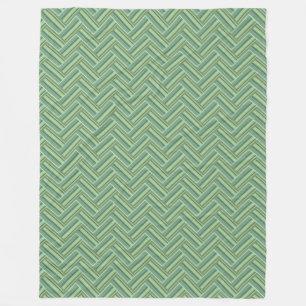 Olive green stripes double weave fleece blanket