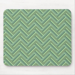 Olive green stripes double weave mouse mat