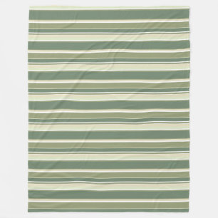 Olive green stripes fleece blanket