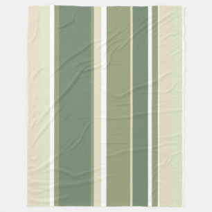 Olive green stripes fleece blanket