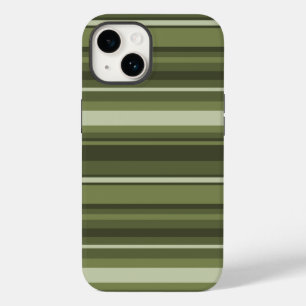 Olive green stripes iPhone 14 case