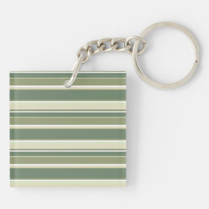 Olive green stripes key ring