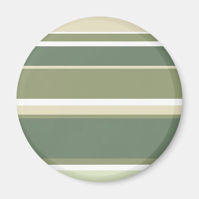 Olive green stripes magnet (Front)