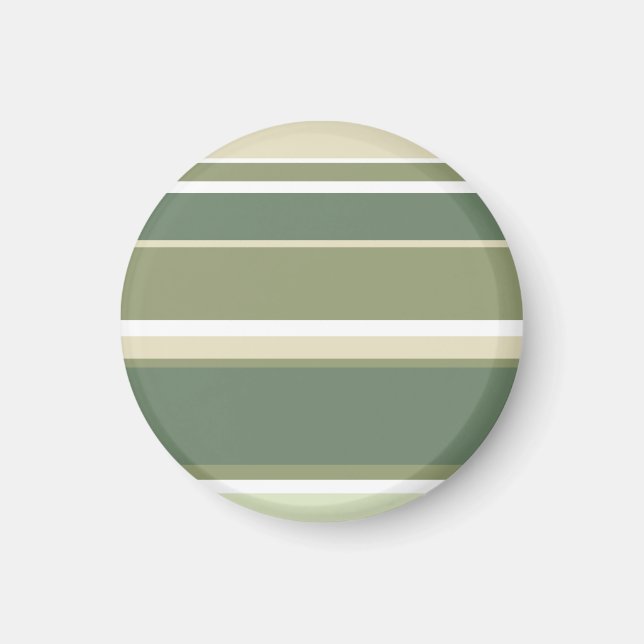 Olive green stripes magnet (Front)
