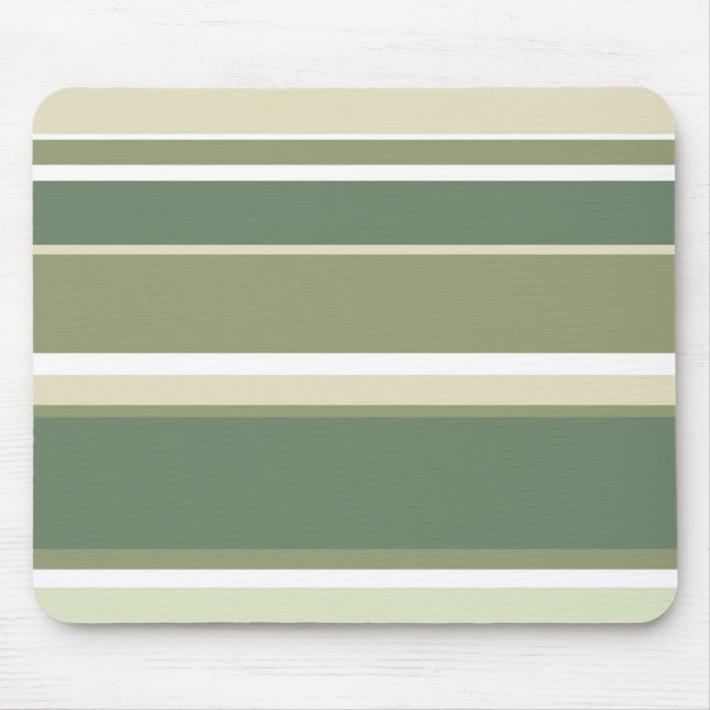 Olive green stripes mouse mat (Front)