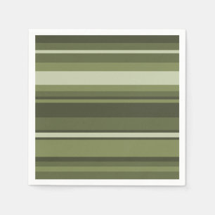 Olive green stripes napkin