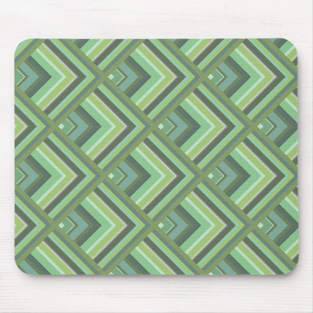 Olive green stripes scale pattern mouse mat (Front)