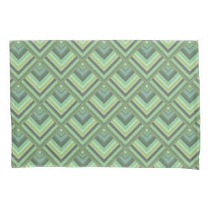 Olive green stripes scale pattern pillowcase
