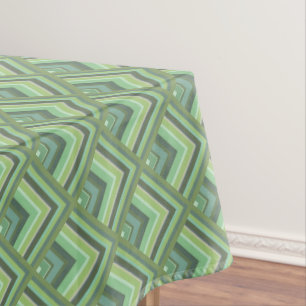 Olive green stripes scale pattern tablecloth