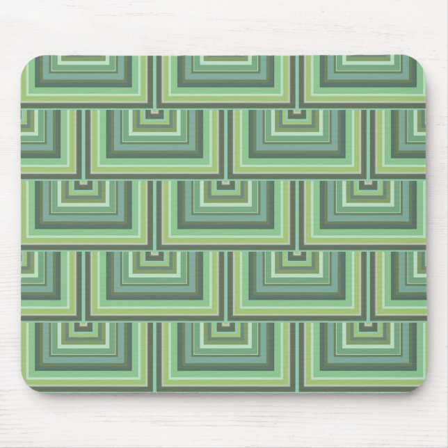 Olive green stripes square mouse mat (Front)