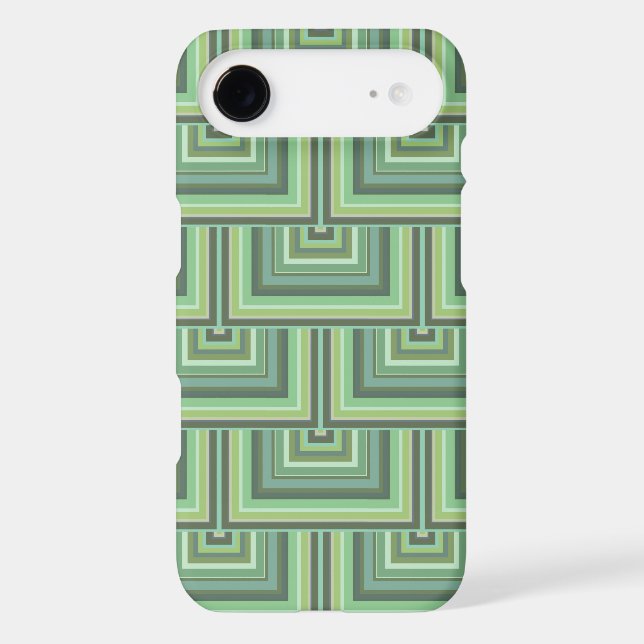 Olive green stripes square scales pattern (Back)