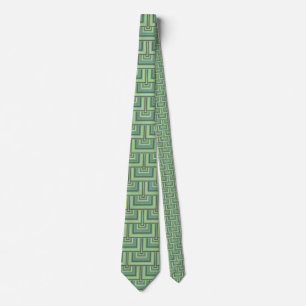 Olive green stripes square scales pattern tie