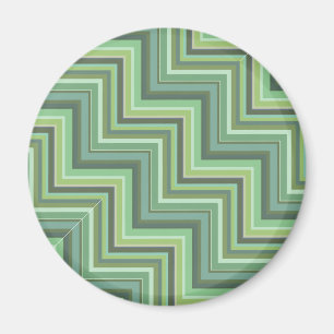 Olive green stripes stairs pattern magnet