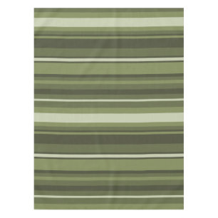 Olive green stripes tablecloth