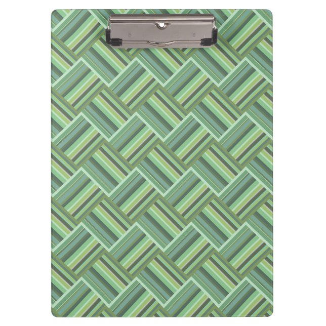 Olive green stripes weave clipboard (Front)