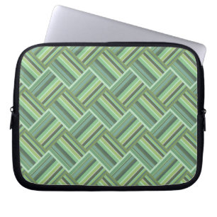 Olive green stripes weave laptop sleeve