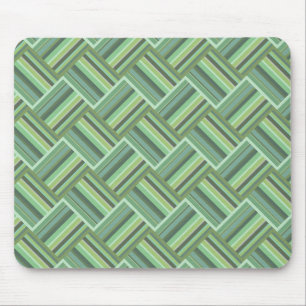 Olive green stripes weave mouse mat