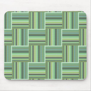 Olive green stripes weave pattern mouse mat