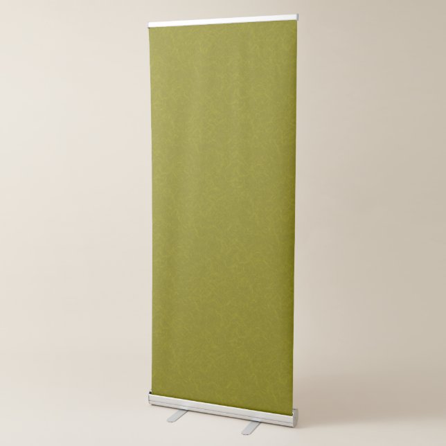 Olive green surface with subtle swirling pattern retractable banner (3/4)