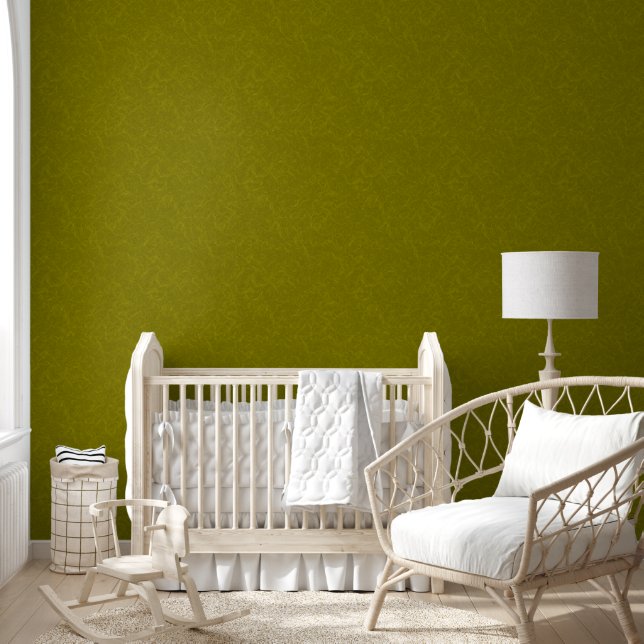 Olive green surface with subtle swirling pattern wallpaper (Kids)