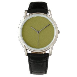 Olive green surface with subtle swirling pattern watch