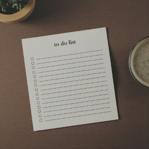 Olive Green To Do List Minimalist Teacher Simple Notepad