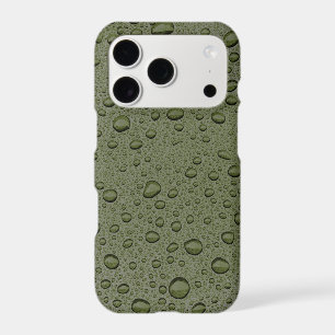Olive green water droplets