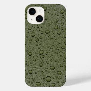 Olive green water droplets Case-Mate iPhone 14 case