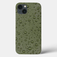 Olive green water droplets Case-Mate iPhone case