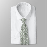 Olive Green & White Tatreez Henna Thobe Pattern