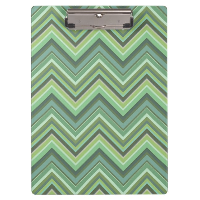 Olive green zigzag stripes clipboard (Front)