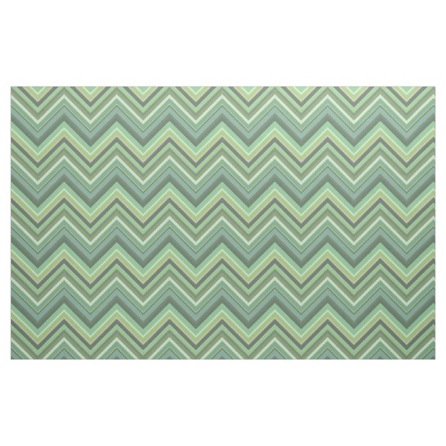 Olive green zigzag stripes fabric (Fat Quarter)