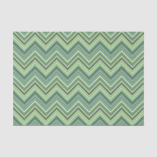Olive green zigzag stripes tissue paper