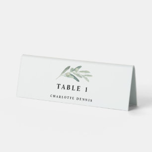 Olive Greenery Place Card