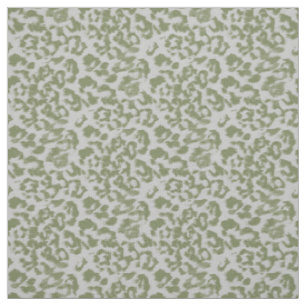 Olive grey spotted leopard fabric