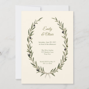 Olive Grove Botanical Wedding Invitation