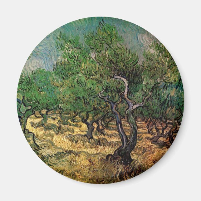 Olive Grove by Vincent van Gogh Magnet (Front)