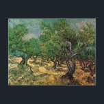 Olive Grove by Vincent van Gogh Postcard<br><div class="desc">Olive Grove by Vincent van Gogh is a vintage fine art post impressionism landscape nature painting. An orchard of fruit trees on a farm during the summer. It is one of over a dozen landscapes of olive trees that van Gogh painted while living in the south of France. About the...</div>