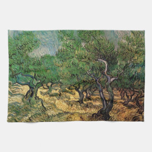 Olive Grove by Vincent van Gogh Tea Towel