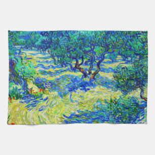 Olive Grove by Vincent Van Gogh Tea Towel