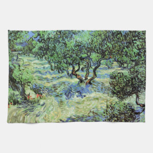 Olive Grove by Vincent van Gogh Tea Towel